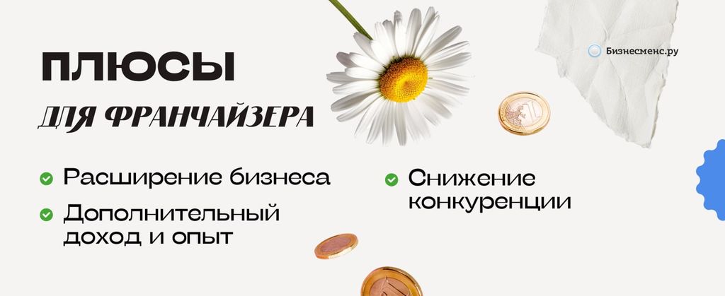 Плюсы франшизы для франчайзера