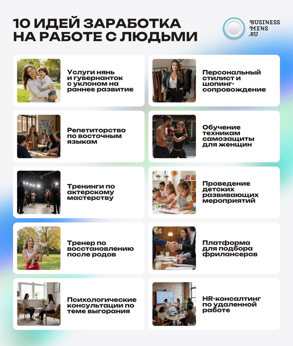 10 идей заработка, связанных с работой с людьми