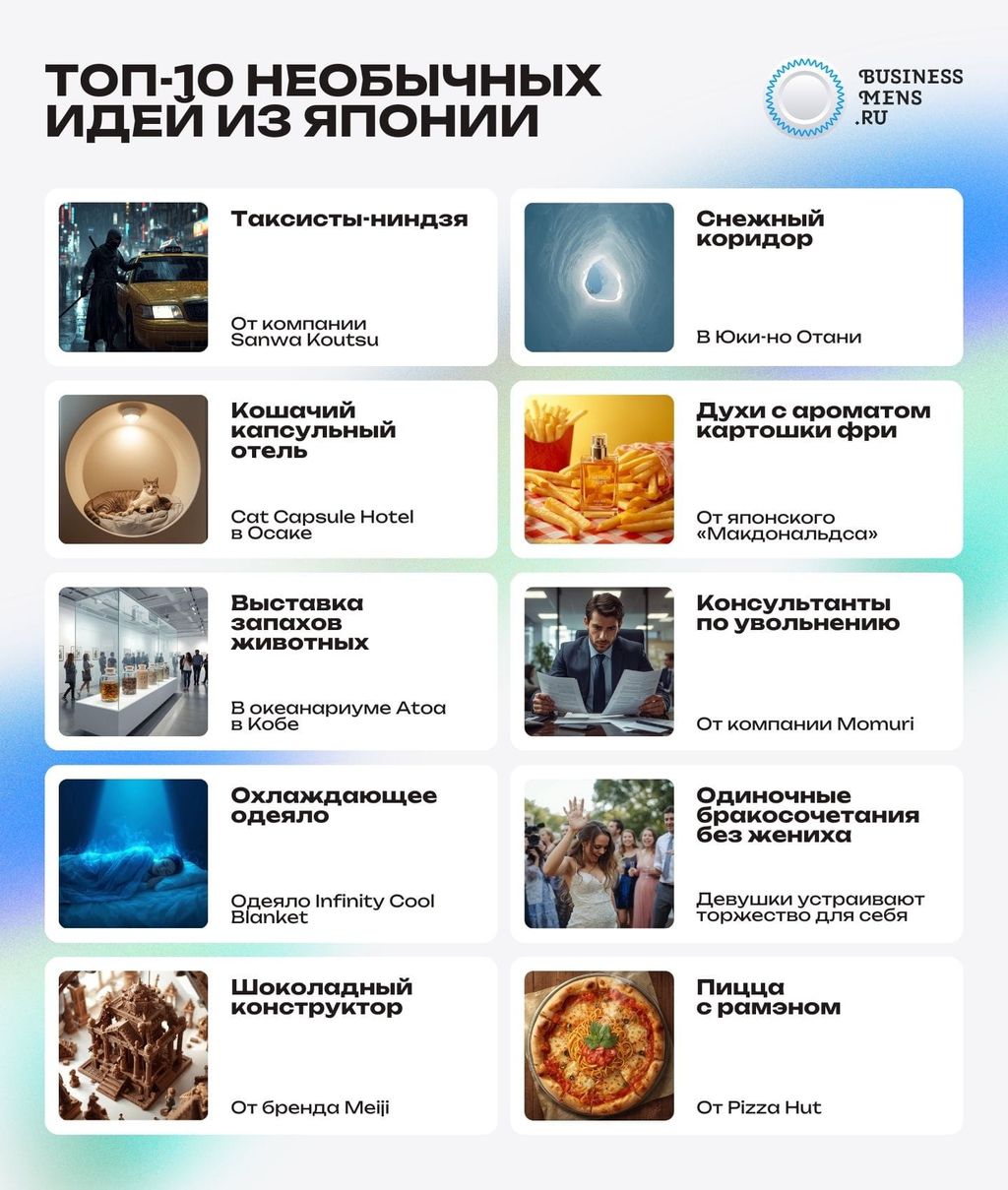ТОП-10 необычных бизнес-идей из Японии