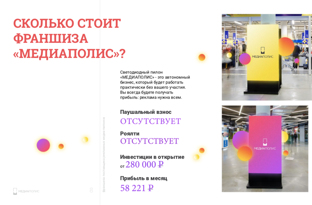 Франшиза Медиаполис - рекламные медиапилоны