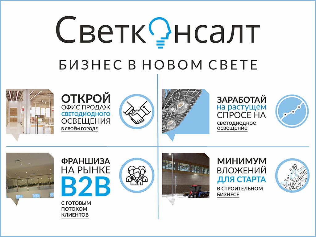 Франшиза Светконсалт- светодиодное оборудование