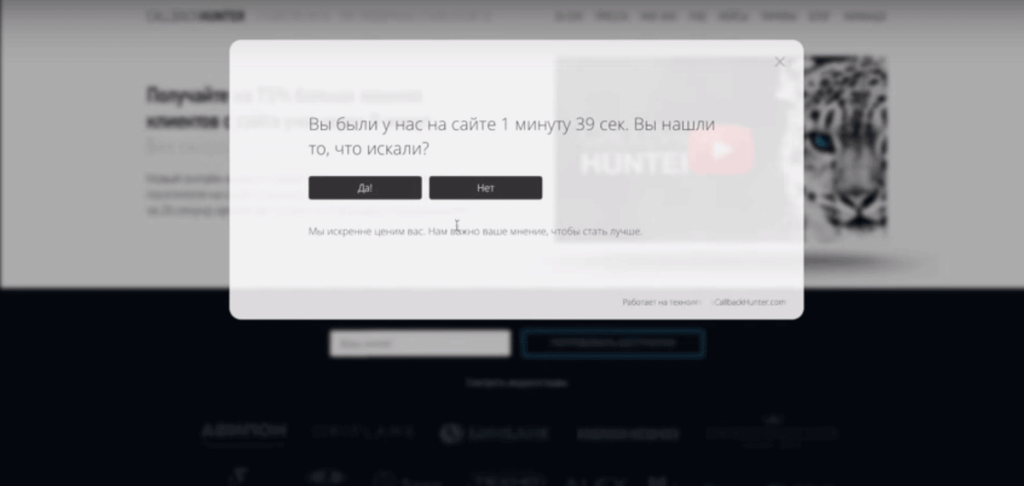 Франшиза Callbackhunter - онлайн-виджет, отслеживающий посетителей