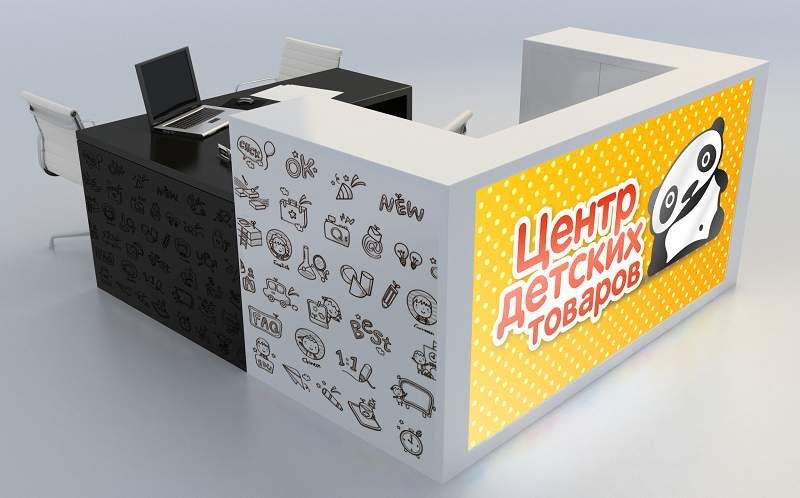 Дизайн островка для торгового центра