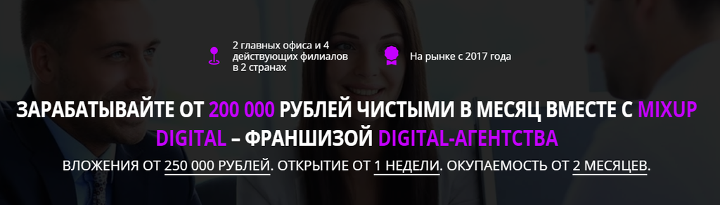 Франшиза MixUP - digital-агентство